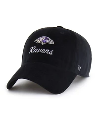 '47 Brand Women's Black Baltimore Ravens Spirited Clean Up Adjustable Hat