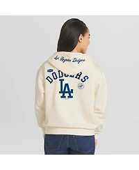 Wear by Erin Andrews Women's Cream Los Angeles Dodgers Full-Zip Hoodie