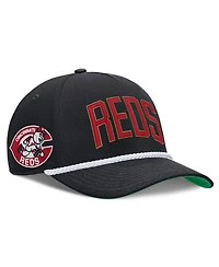Nike Men's Black Cincinnati Reds Cooperstown Collection Rise Adjustable Hat