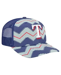 New Era Men's Denim/Royal Texas Rangers Aztec Denim 9SEVENTY Adjustable Hat