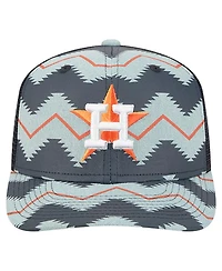 New Era Men's Denim/Navy Houston Astros Aztec Denim 9SEVENTY Adjustable Hat