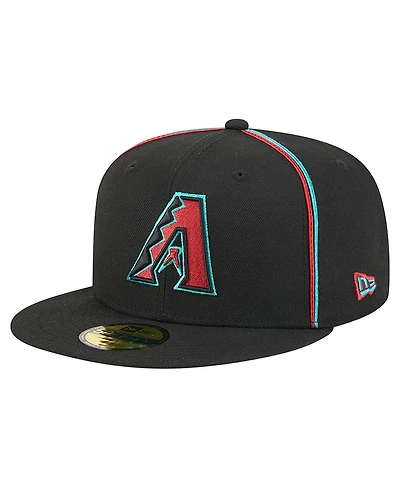 New Era Men's Black Arizona Diamondbacks Soutache 59FIFTY Fitted Hat