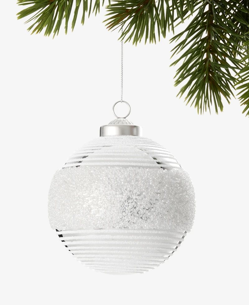 Holiday Lane Iced Delight Ball Ornament, Macy's Exclusive
