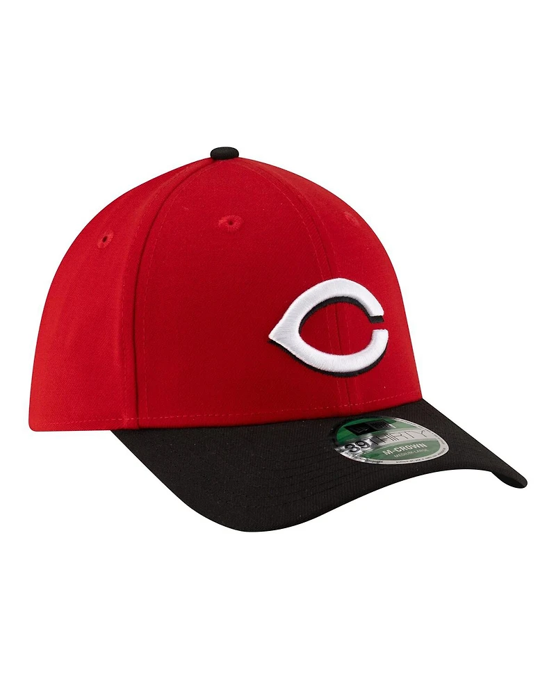 New Era Men's Red Cincinnati Reds Player Replica 39THIRTY M-Crown Flex Hat