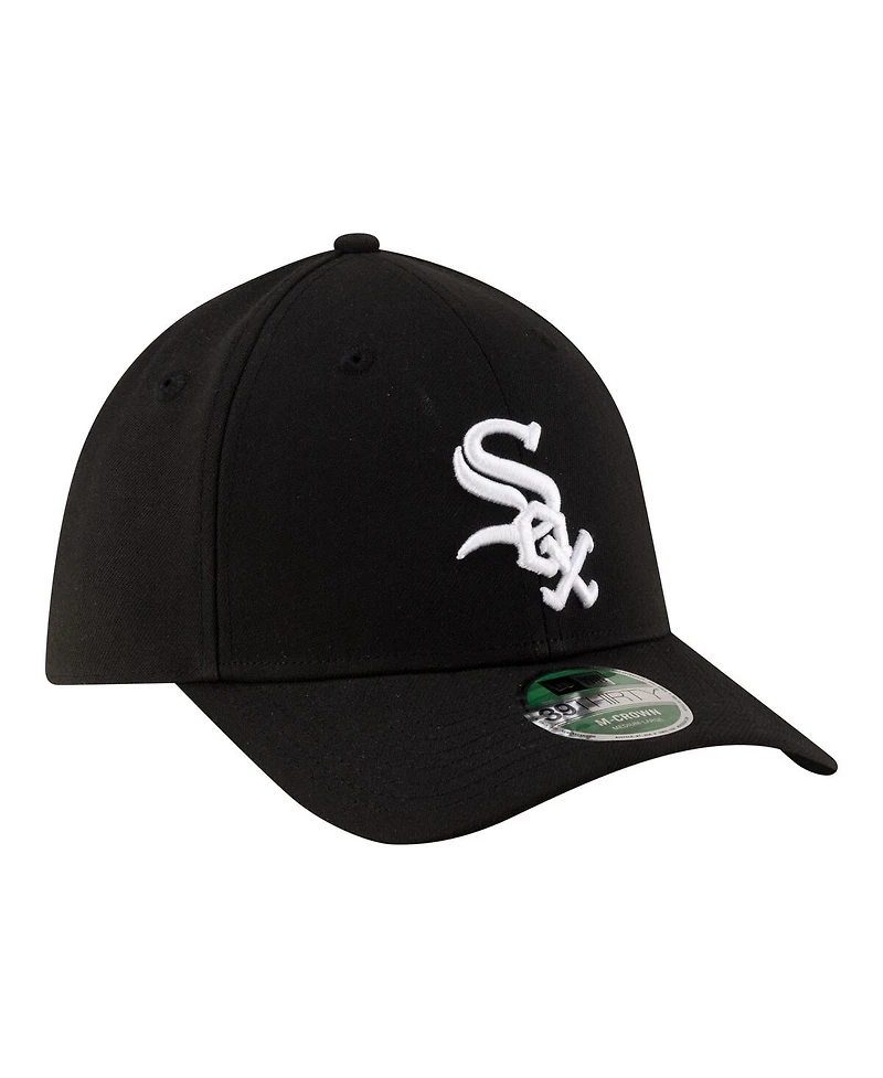 New Era Men's Black Chicago White Sox Player Replica 39THIRTY M-Crown Flex Hat