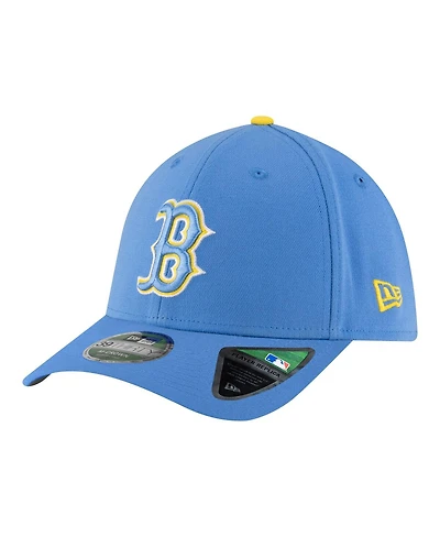 New Era Men's Light Blue Boston Red Sox Player Replica 39THIRTY M-Crown Flex Hat