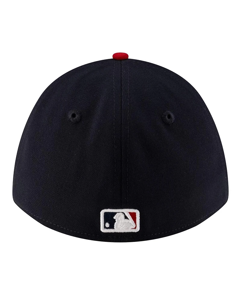New Era Men's Navy Atlanta Braves Player Replica 39THIRTY M-Crown Flex Hat