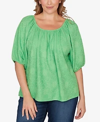 Ruby Rd. Plus Textured Convertible Knit Top