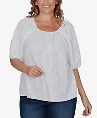 Ruby Rd. Plus Size Textured Convertible Knit Top