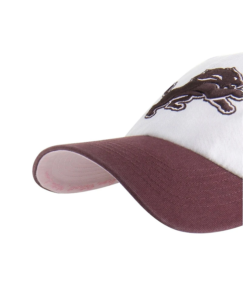 '47 Brand Men's and Women's Stone/Burgundy Detroit Lions Love Letter Clean Up Adjustable Hat