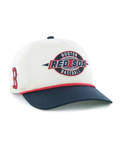 '47 Brand Big Boys and Girls Natural/Navy Boston Red Sox Frame Out Hitch Adjustable Hat