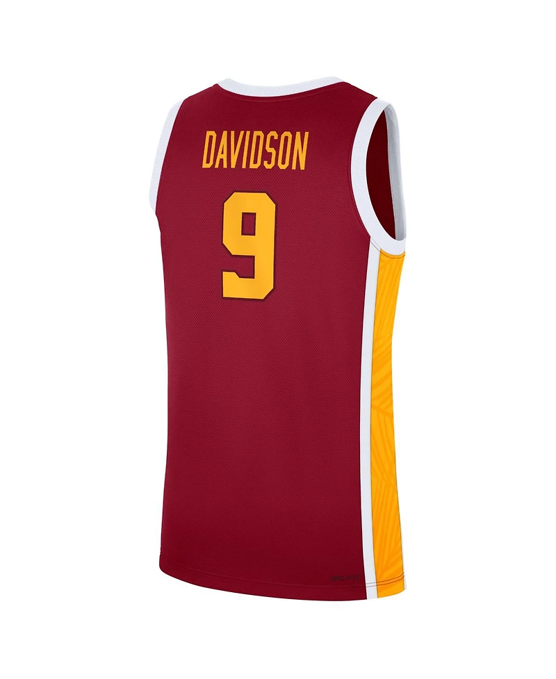 Nike Men's Jazzy Davidson Cardinal Usc Trojans Road Replica Basketball Jersey