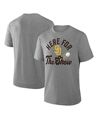 Fanatics Men's Heather Gray San Diego Padres Nostalgia Tri-Blend T-Shirt