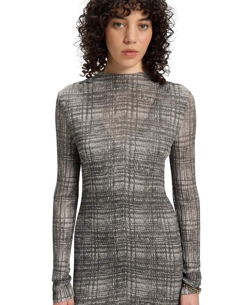 Boss by Hugo Women's Modal Skirt Plisse-Tulle Dress