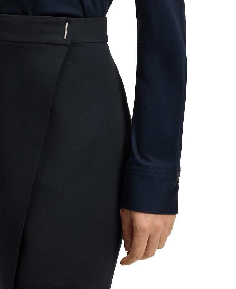 Boss by Hugo Boss Women's Wrap Front Crepe Mini Skirt