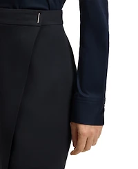 Boss by Hugo Boss Women's Wrap Front Crepe Mini Skirt