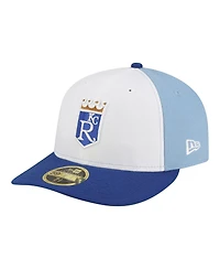 New Era Men's White/Blue Kansas City Royals Authentic Collection On-Field Low Profile 59FIFTY Fitted Hat