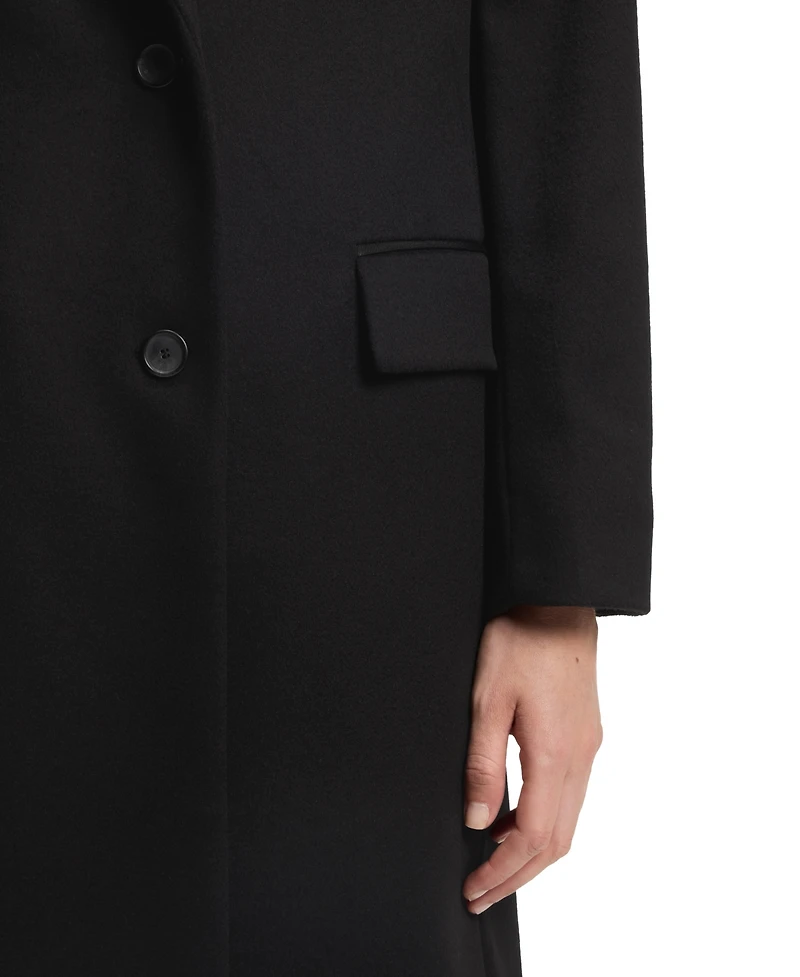 Boss by Hugo Women's Wool Regular-Fit Peak Lapels Coat