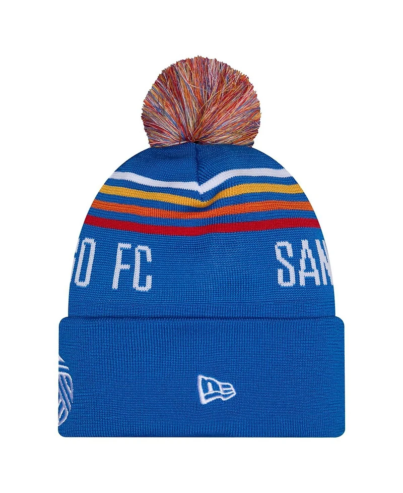 New Era Men's Royal San Diego Fc 2026 Jersey Hook Cuffed with Pom Knit Hat