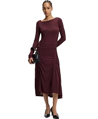 Boss by Hugo Women's Matte Jersey Gathered Detail Dress