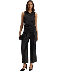 Boss by Hugo Boss Women's Stretch-Silk Asymmetric-Hem Top