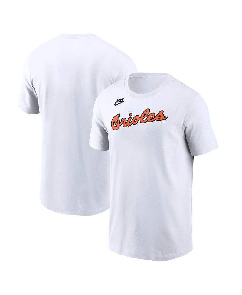 Nike Men's White Baltimore Orioles Cooperstown Collection Wordmark T-Shirt