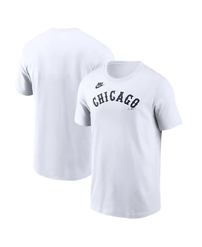 Nike Men's White Chicago White Sox Cooperstown Collection Wordmark T-Shirt