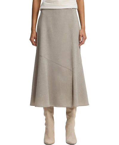 Boss by Hugo Women's Melange Virgin Wool A-Line Skirt