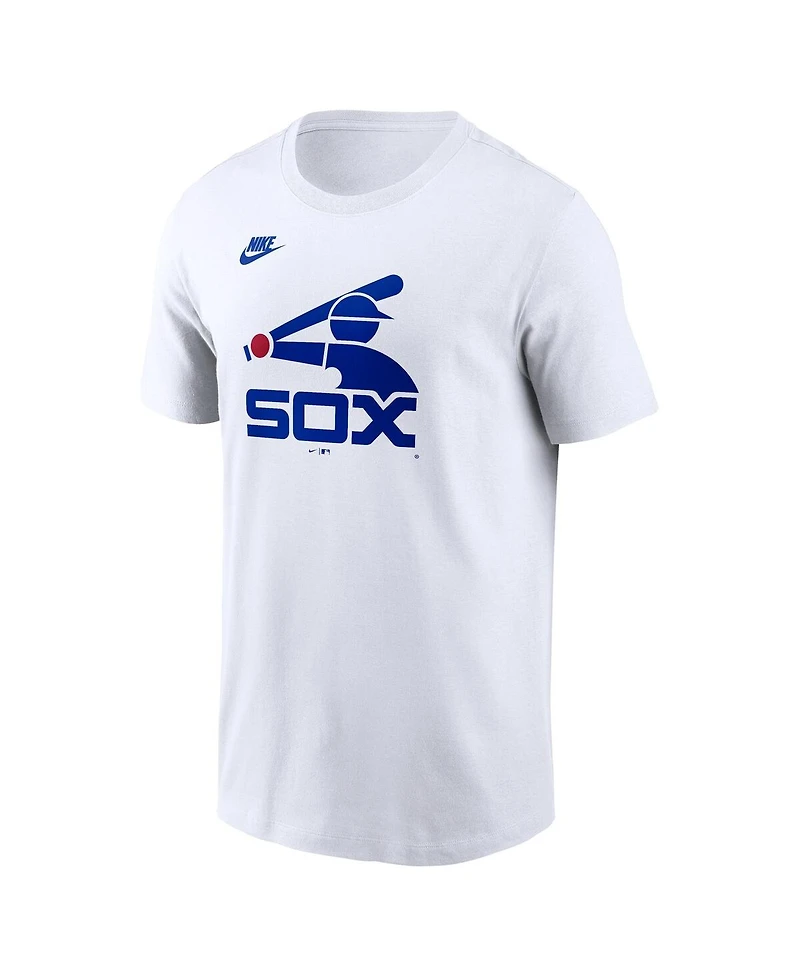 Nike Men's White Chicago White Sox Cooperstown Collection Logo T-Shirt