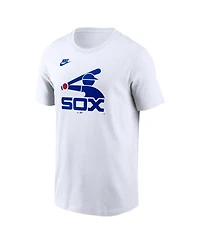 Nike Men's White Chicago White Sox Cooperstown Collection Logo T-Shirt