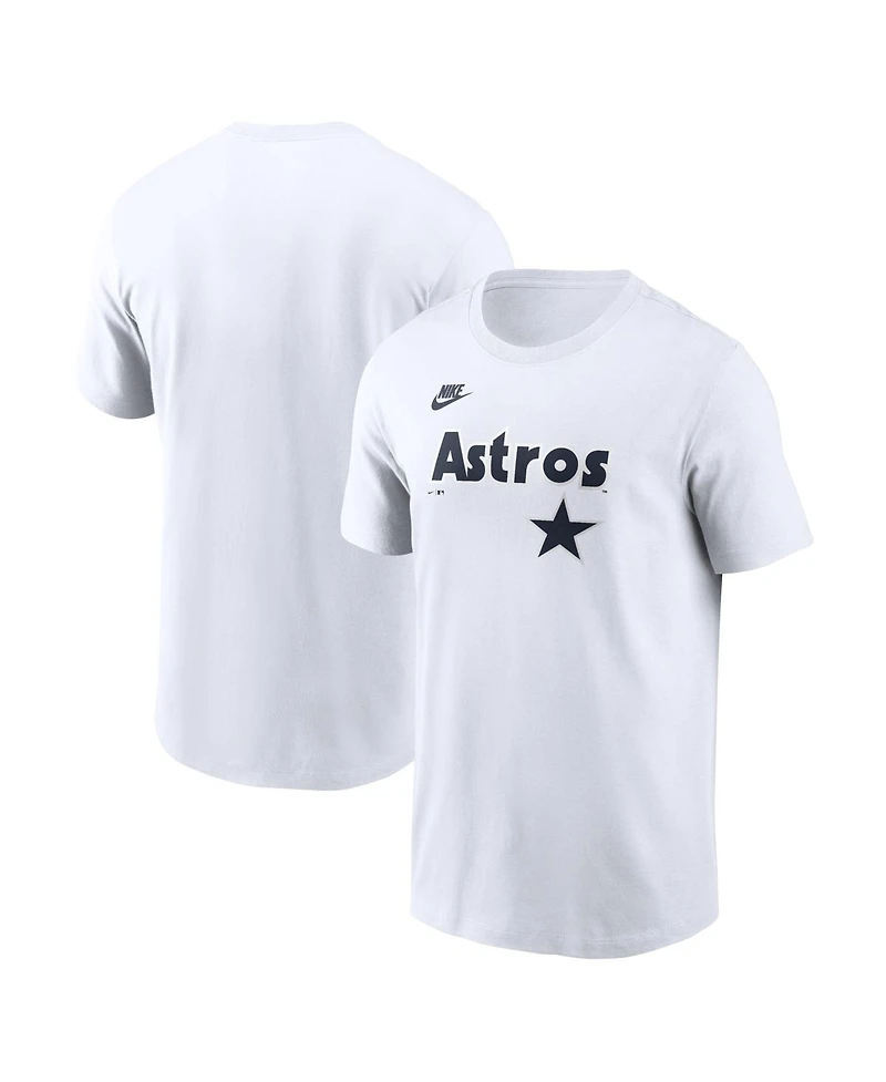 Nike Men's White Houston Astros Cooperstown Collection Logo T-Shirt
