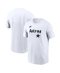 Nike Men's White Houston Astros Cooperstown Collection Logo T-Shirt