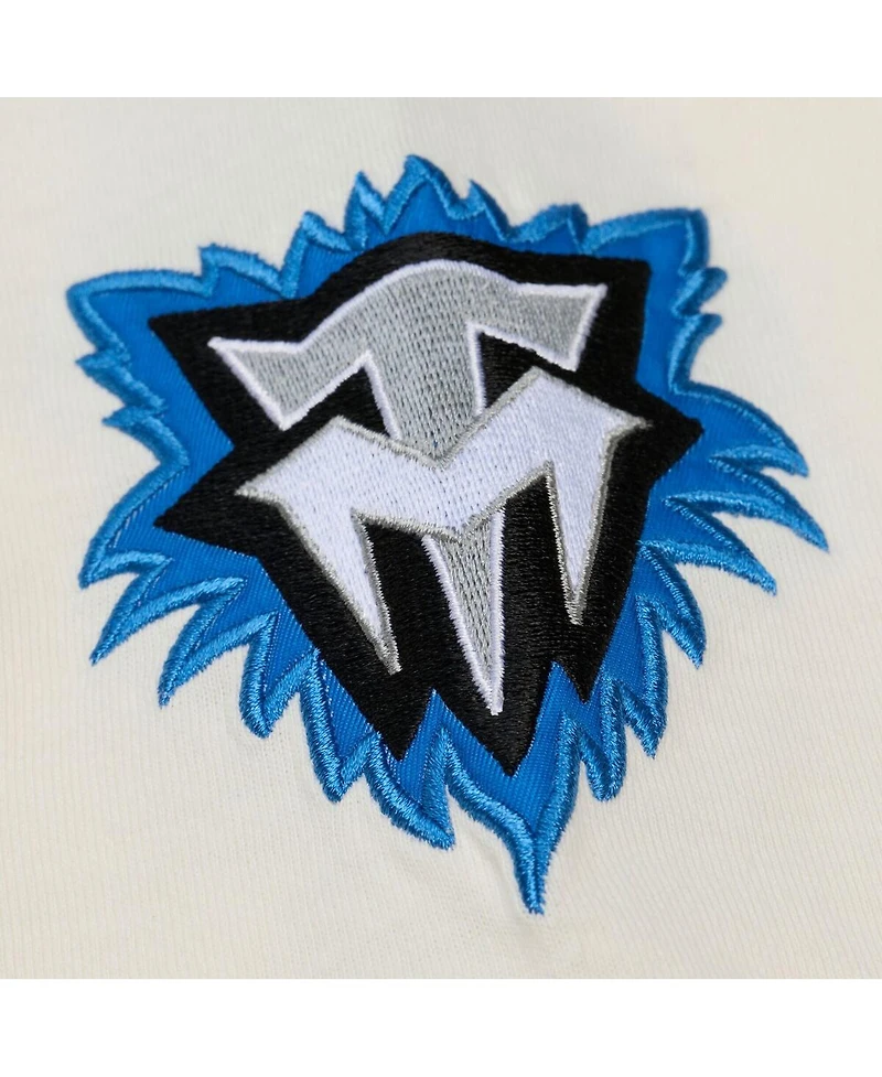 Mitchell & Ness Men's Cream Minnesota Timberwolves Hardwood Classics Chainstitch Premium T-Shirt