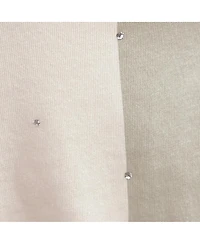 Starter Women's Cream Milwaukee Brewers Rhinestone Sprinkle Boxy Cropped T-Shirt