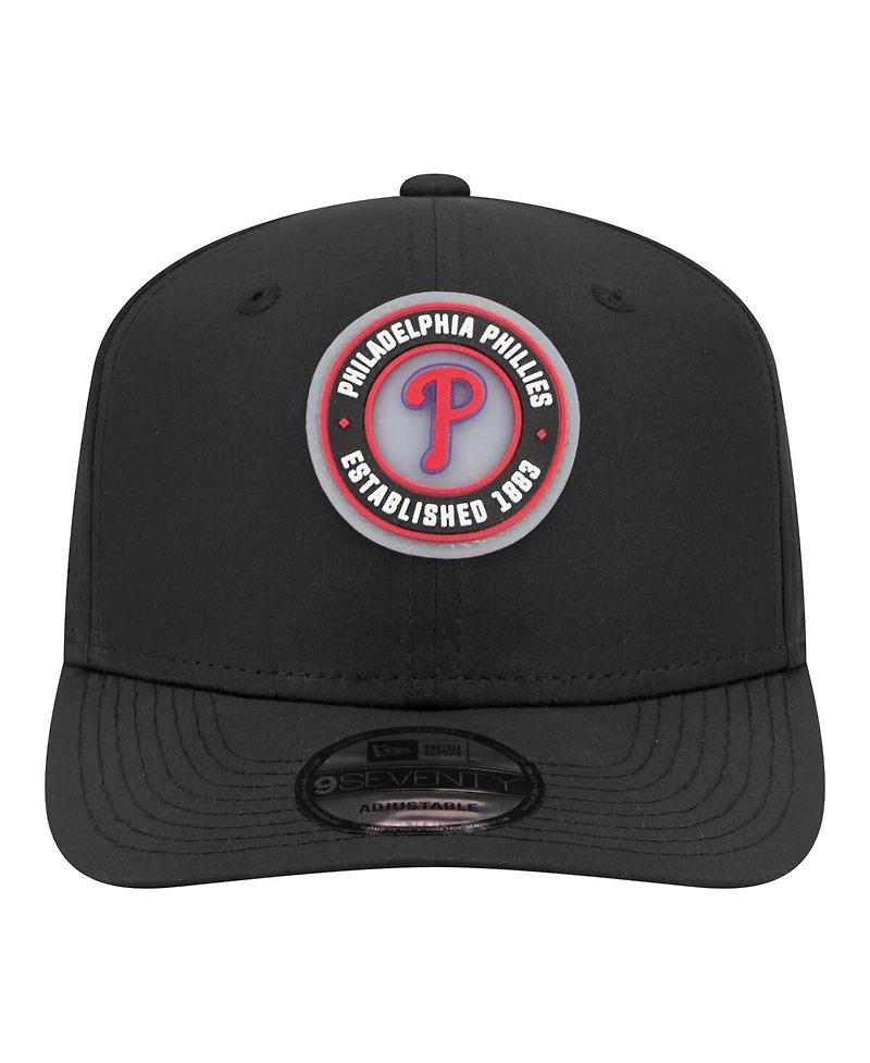 New Era Men's Black Philadelphia Phillies Circle 9SEVENTY Adjustable Hat