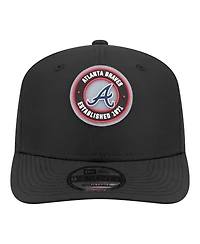 New Era Men's Black Atlanta Braves Circle 9SEVENTY Adjustable Hat