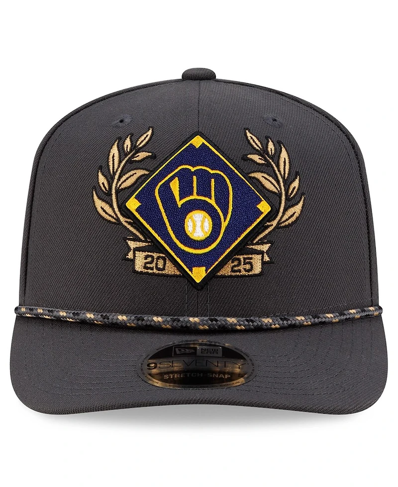 New Era Men's Charcoal Milwaukee Brewers 2025 National League Division Series Champions 9SEVENTY Adjustable Hat
