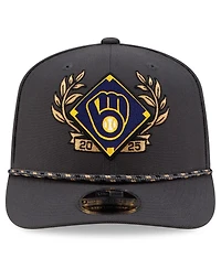 New Era Men's Charcoal Milwaukee Brewers 2025 National League Division Series Champions 9SEVENTY Adjustable Hat