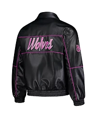 The Wild Collective Men's and Women's Black Minnesota Timberwolves City Edition Full-Snap Jacket