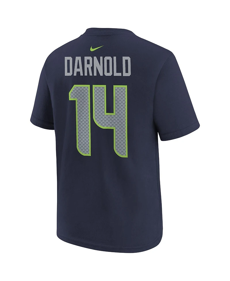 Nike Big Boys and Girls Sam Darnold College Navy Seattle Seahawks Super Bowl Lx Name Number T-Shirt