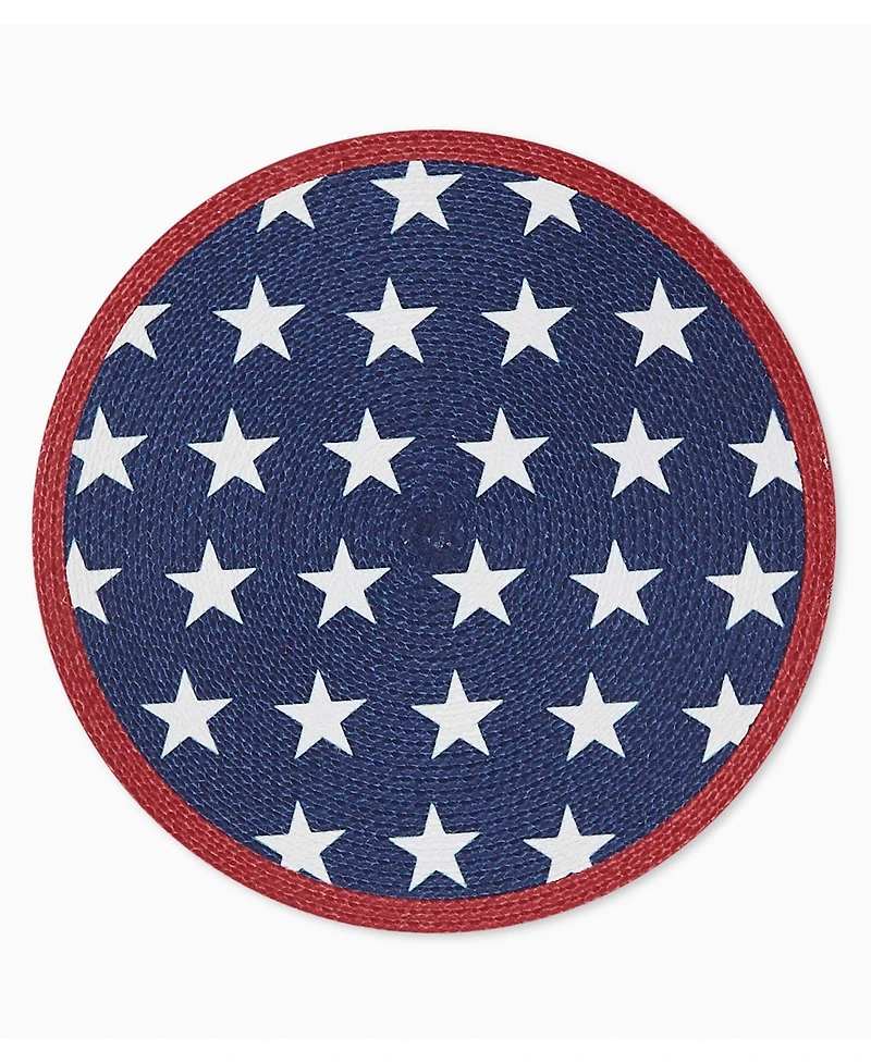 Avanti Liberty Woven Braided Round Placemats, Set of 4