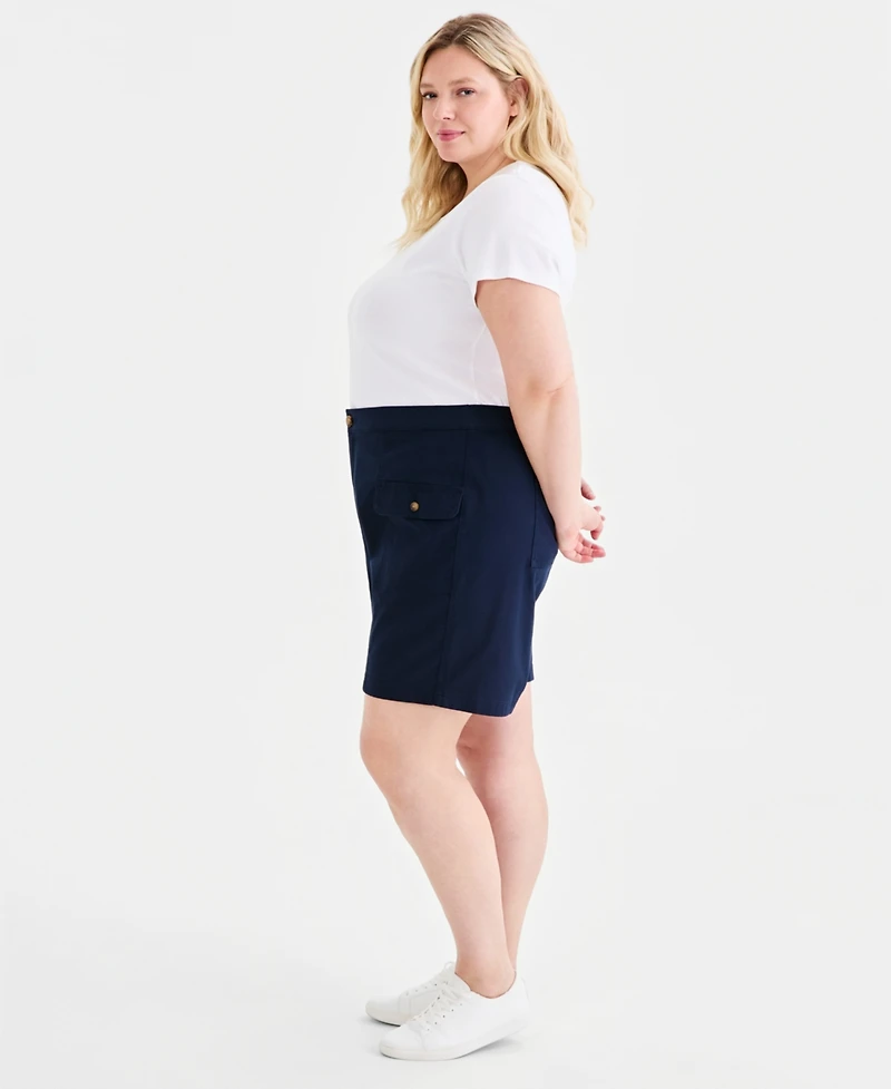Style & Co Plus High-Rise Bermuda Shorts, Macy's Exclusive