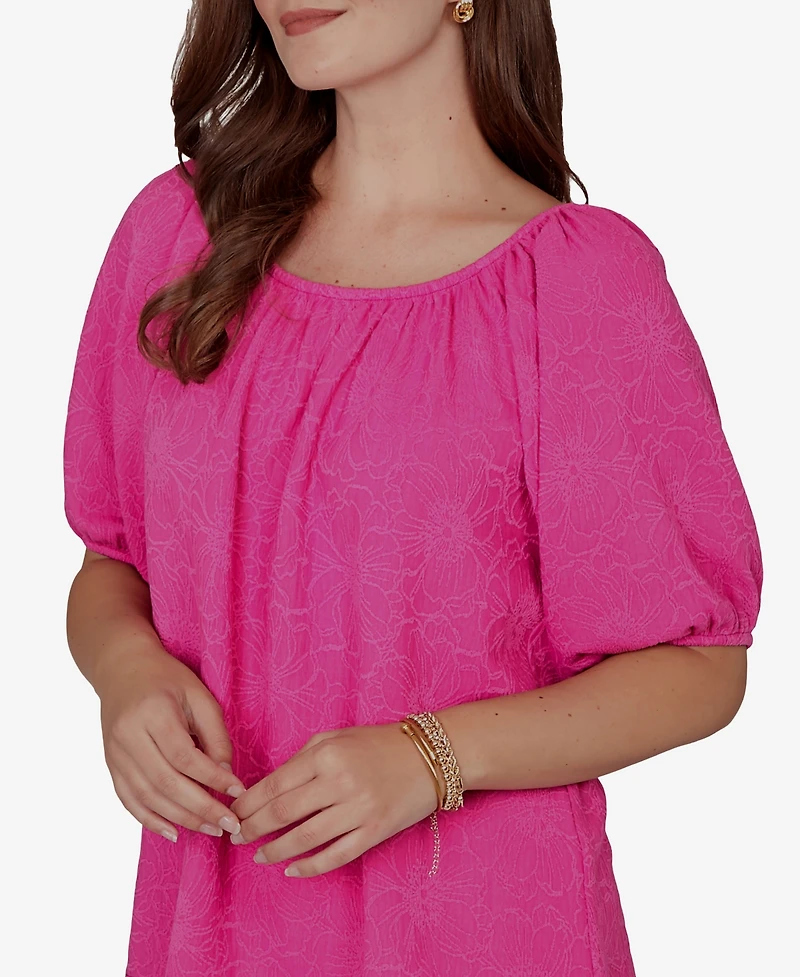 Ruby Rd. Petite Textured Convertible Knit Top