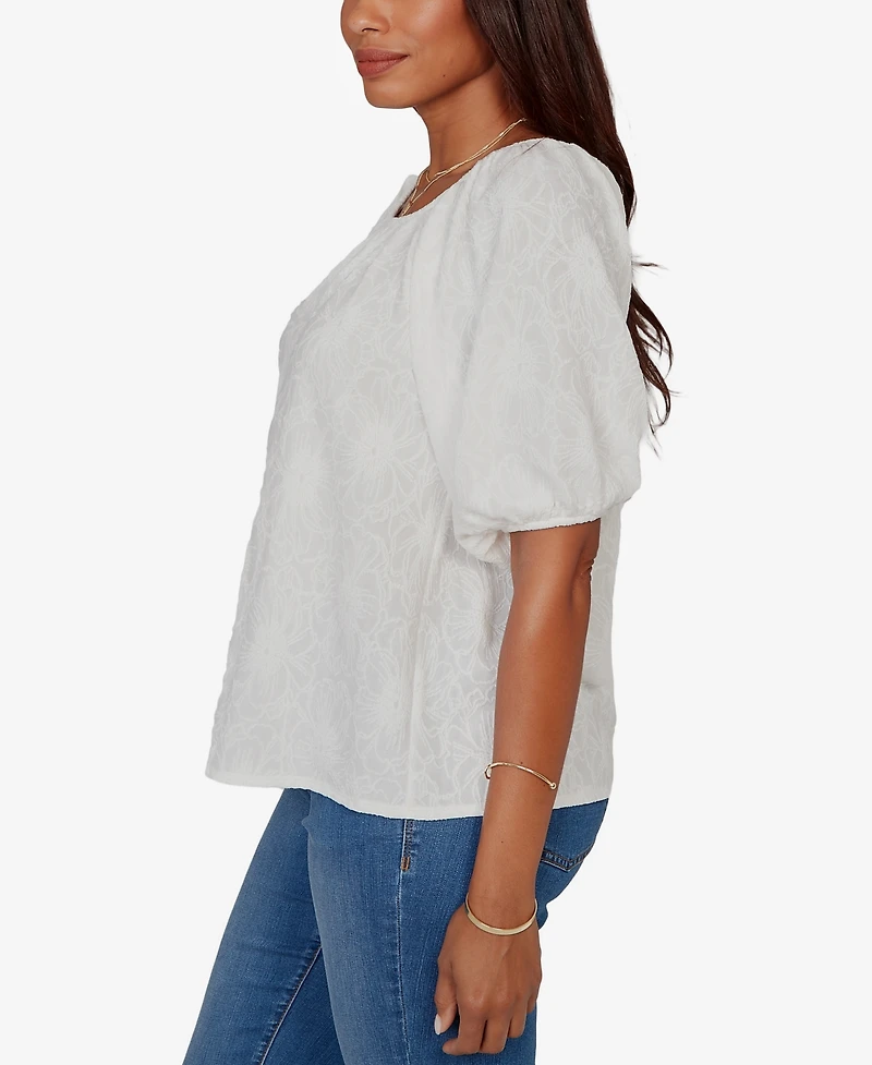 Ruby Rd. Petite Textured Convertible Knit Top