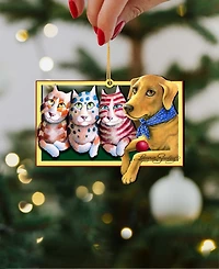 Designocracy the Dog Pets Holiday Ornaments, Set of 2