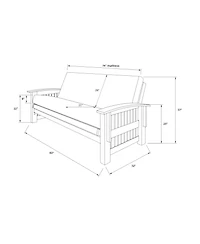 Kodiak Washington Frame-Rustic Walnut Finish-Oregon Trail Saddle Mattress