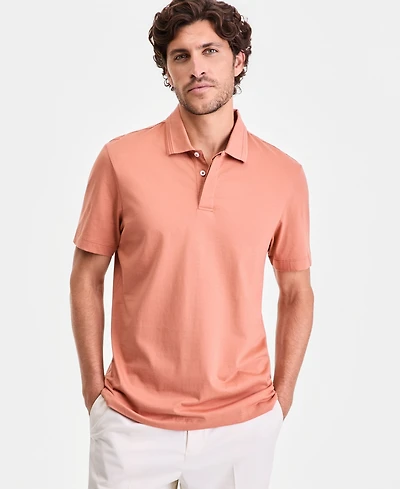 Alfani Men's Regular-Fit Mercerized Polo Shirt, Created for Macy's
