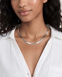 Ettika Brooklyn Flat Herringbone Chain Necklace