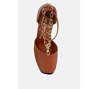 blackpearl faux leather high heeled platform sandals