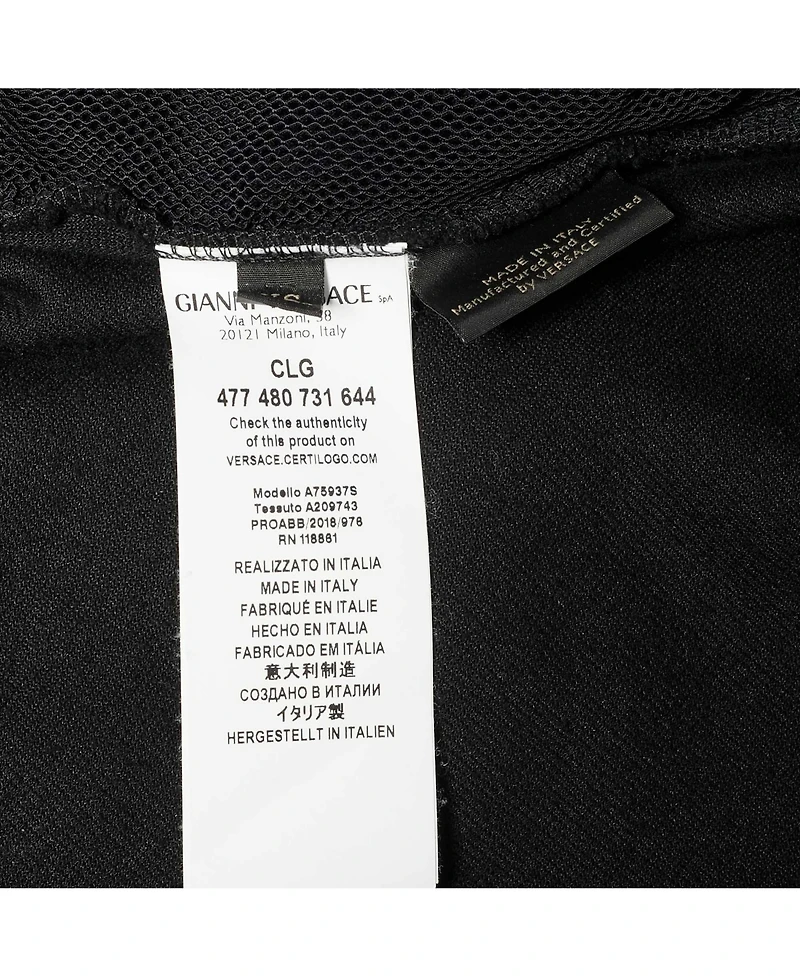 Pre-Owned Versace Men's Velvet Zip Up Medusa Hoodie